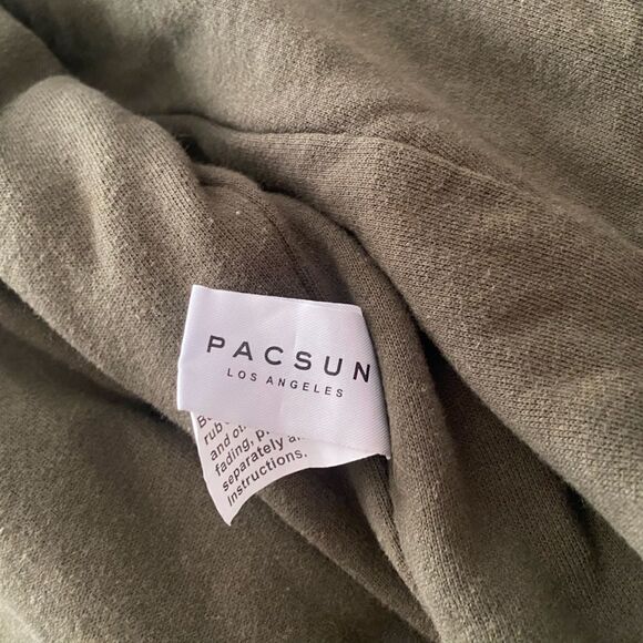 Pacsun Olive Green Zip Up Bomber Women’s Flight Jacket Asymmetrica Zipper - Picture 9 of 11